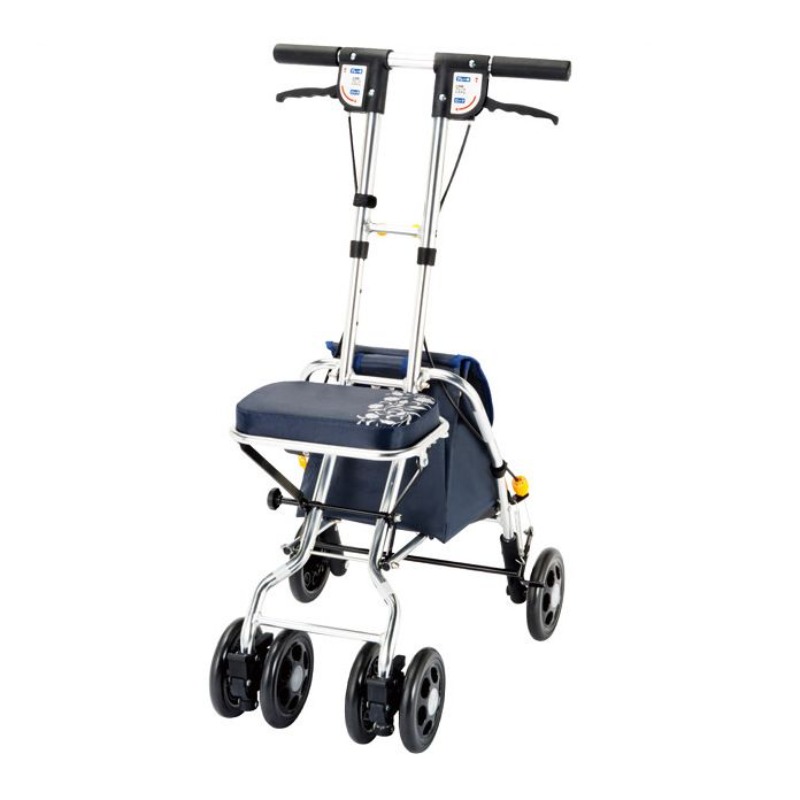 Pull Cart Fold - Folding Rollator Walker with Seat,Pull Rod
