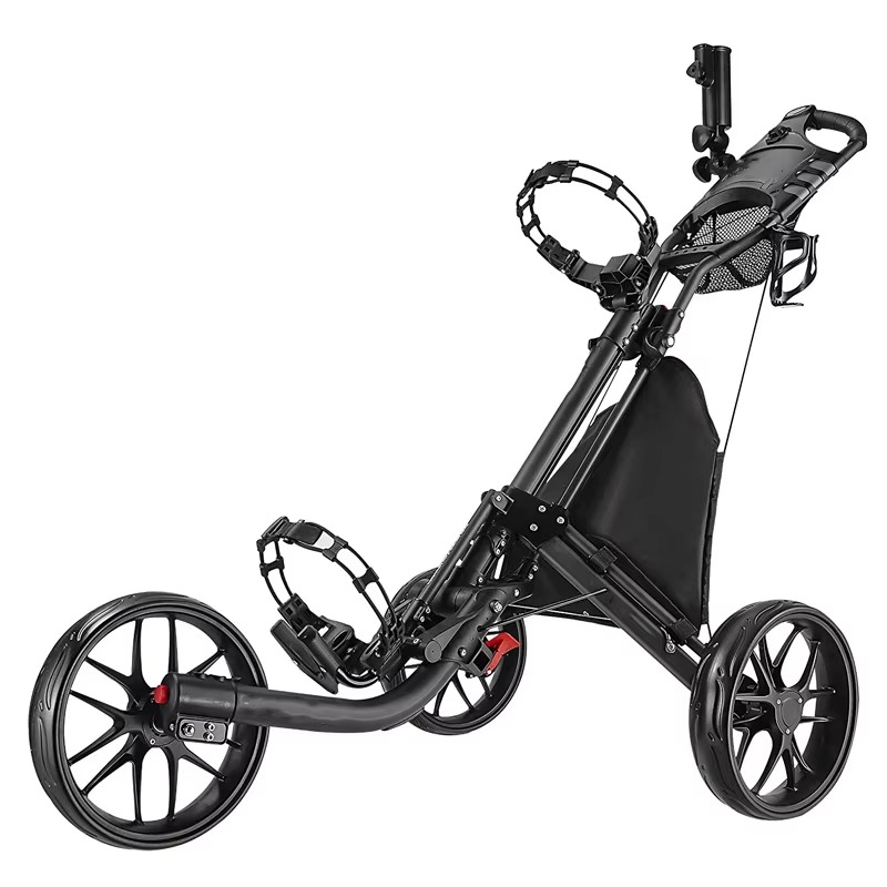Pull Cart Fold - Golf Push Cart 4 Wheel Sturdy