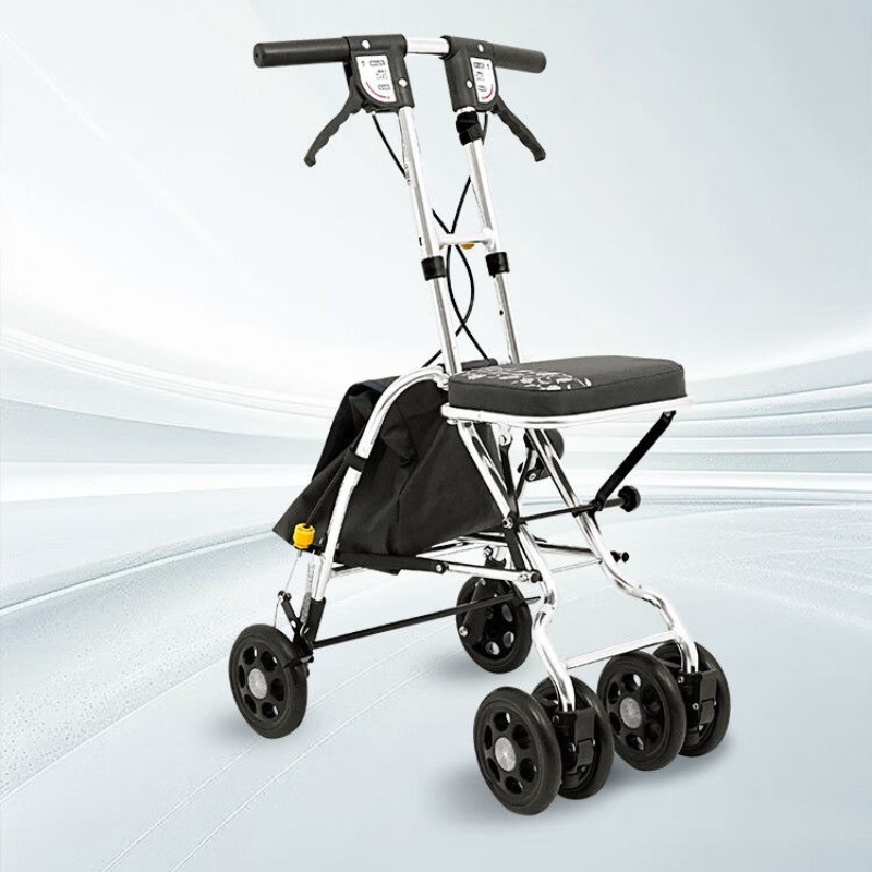 Folding Rollator Walker with S - Pull Cart Fold review and price
