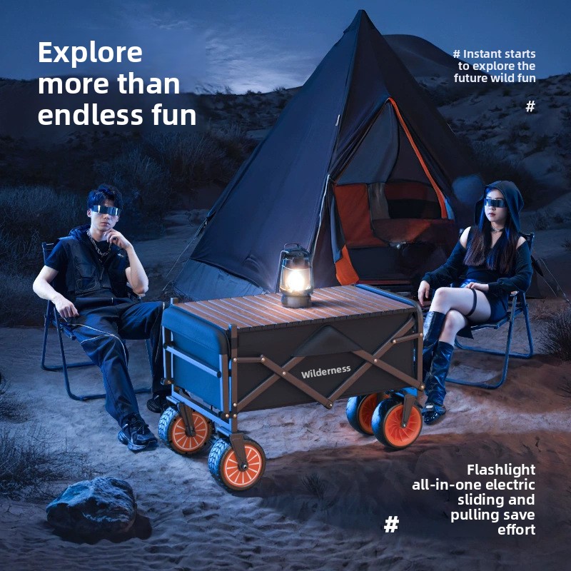 Electric Camper Outdoor Campin - Pull Cart Fold review and price