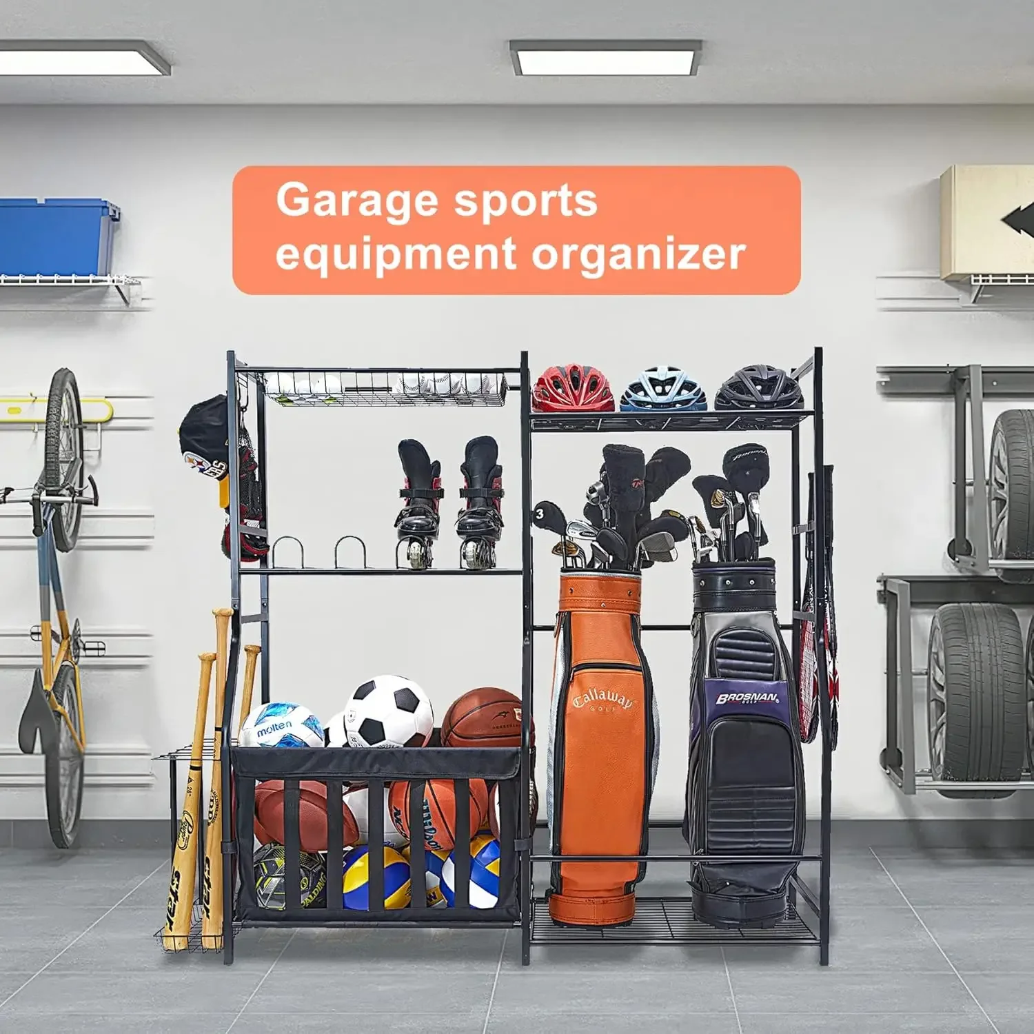 Garage Sports Equipment Organi - Golf Equipment Garage Organizer review and price