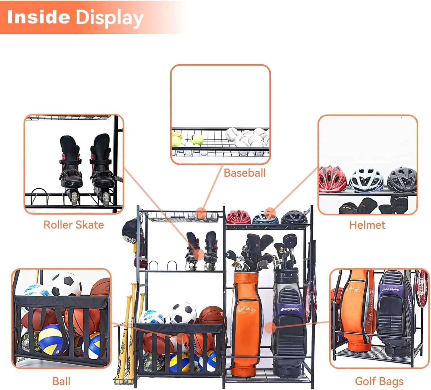 Garage Sports Equipment Organi - Golf Equipment Garage Organizer review and price