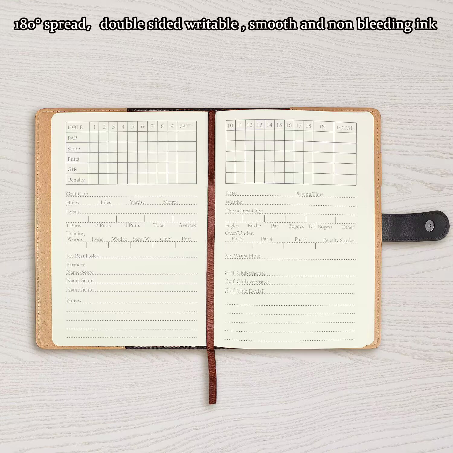 Black Leather Golf Scorecard H - Golf Scorecard Holder review and price