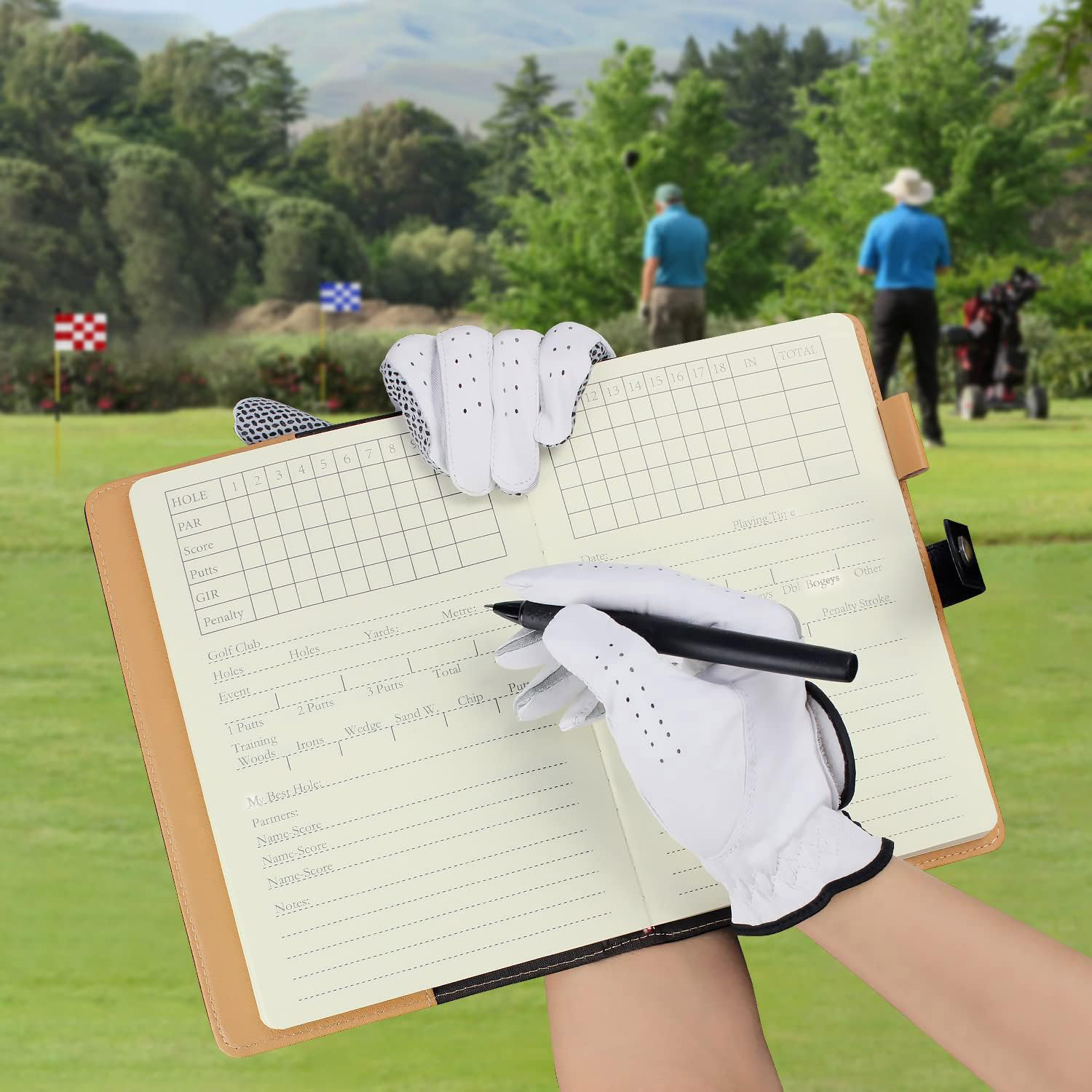 Black Leather Golf Scorecard H - Golf Scorecard Holder review and price
